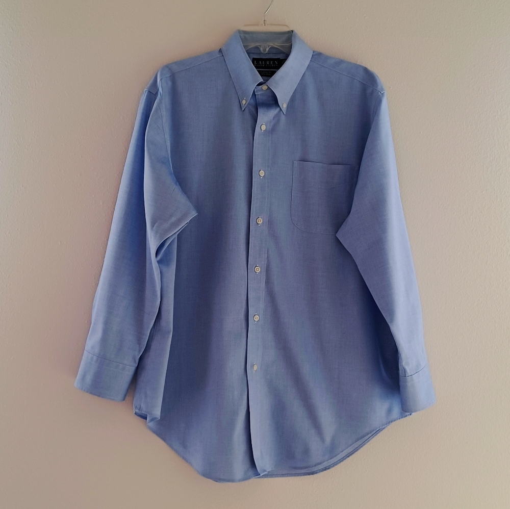 LAUREN RALPH LAUREN Men's Classic Fit Shirt, size 17/32-33